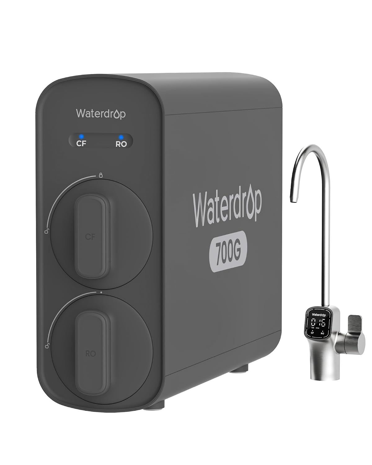 Waterdrop, Filtri sottotop, G5P700, 180 ml, Nero, illuminazione LED