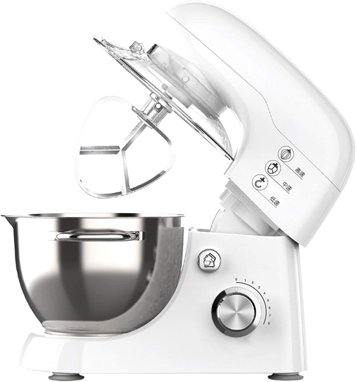 BLUNOA, Robot da cucina, 32 x 29 x 20 cm, 400 W, 3 litri, Bianco, acciaio inox