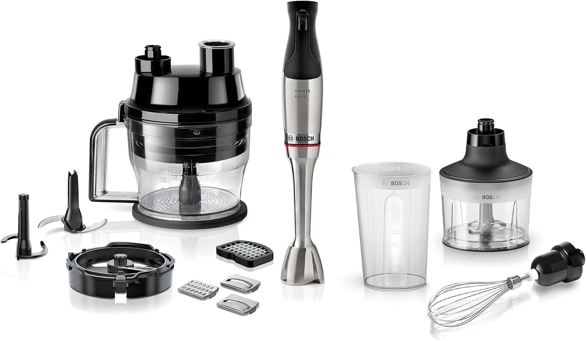 Frullatore, MSM6M8X1, Bosch, Argento/Nero, acciaio inox