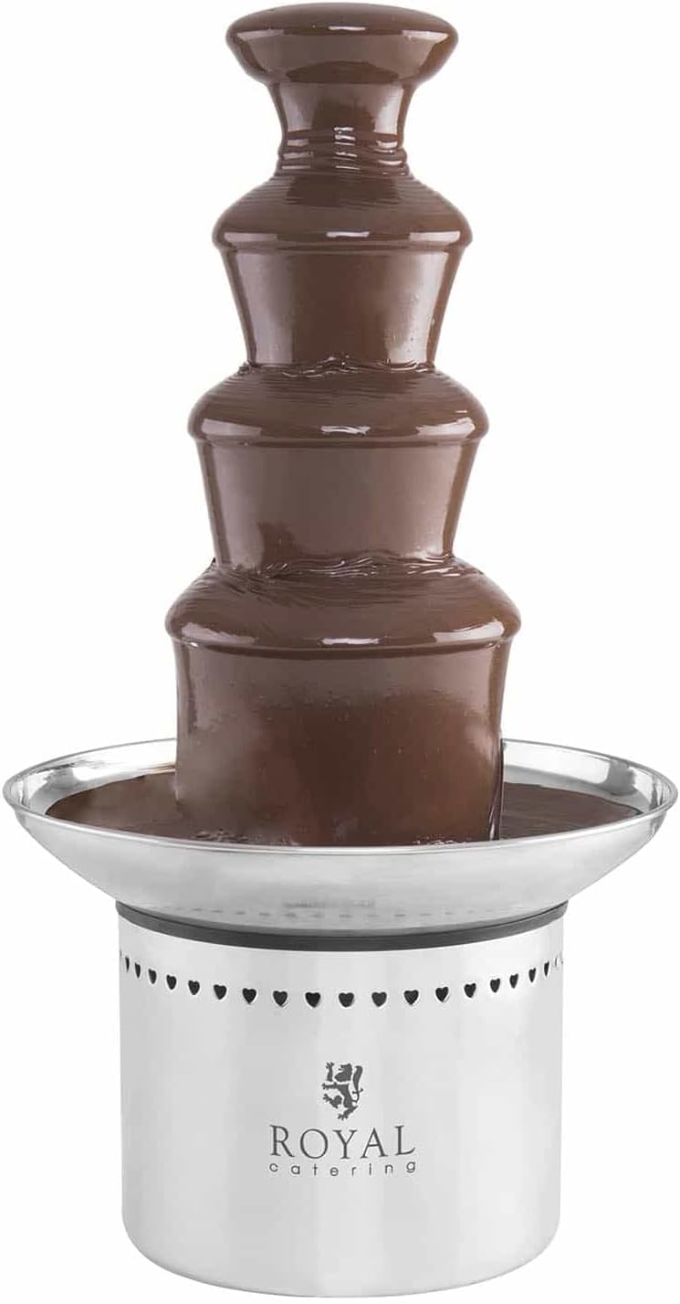Royal Catering, Fontane di cioccolata, RCCF-230W, 230 W, Nero, acciaio inox, vano contenitore