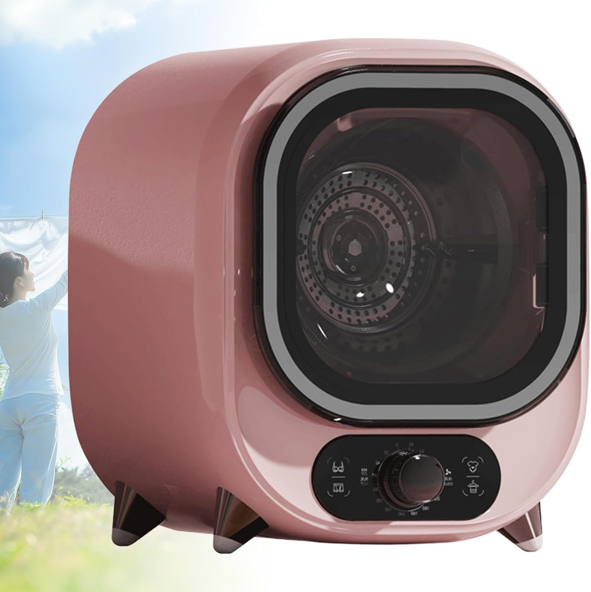 GwlThixion, Asciugatrice, 450 W, 310 x 390 x 380 mm, 0,8 kg, Rosa, acciaio inox