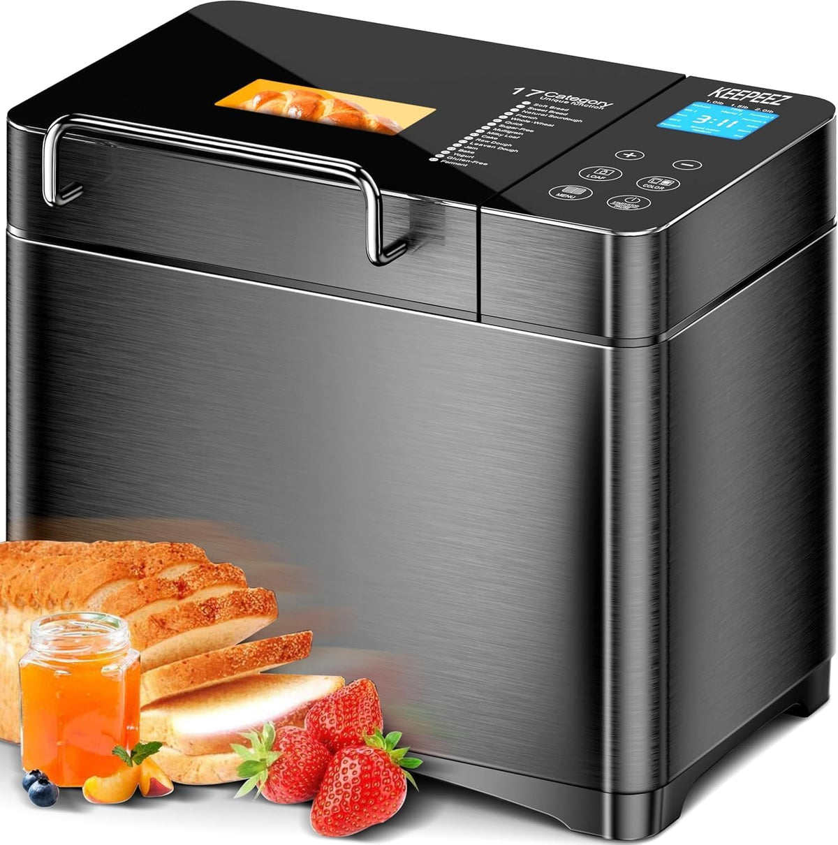 Macchine del pane, KEEPEEZ, 710 W, Argento, acciaio inox