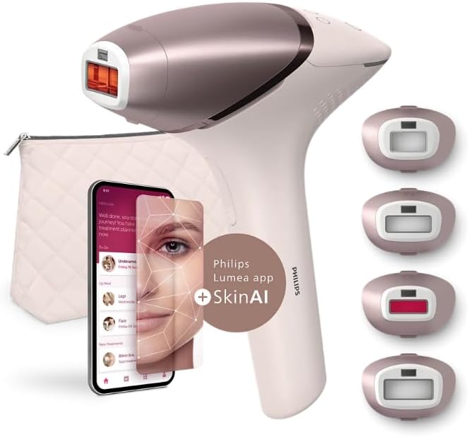 Epilatori a luce pulsata, BRI977/00, PHILIPS, Oro/Rosa