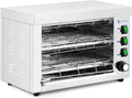 Royal Catering, Piastre tostapane, RCPES-340, 3150 W, Argento, acciaio inox, timer