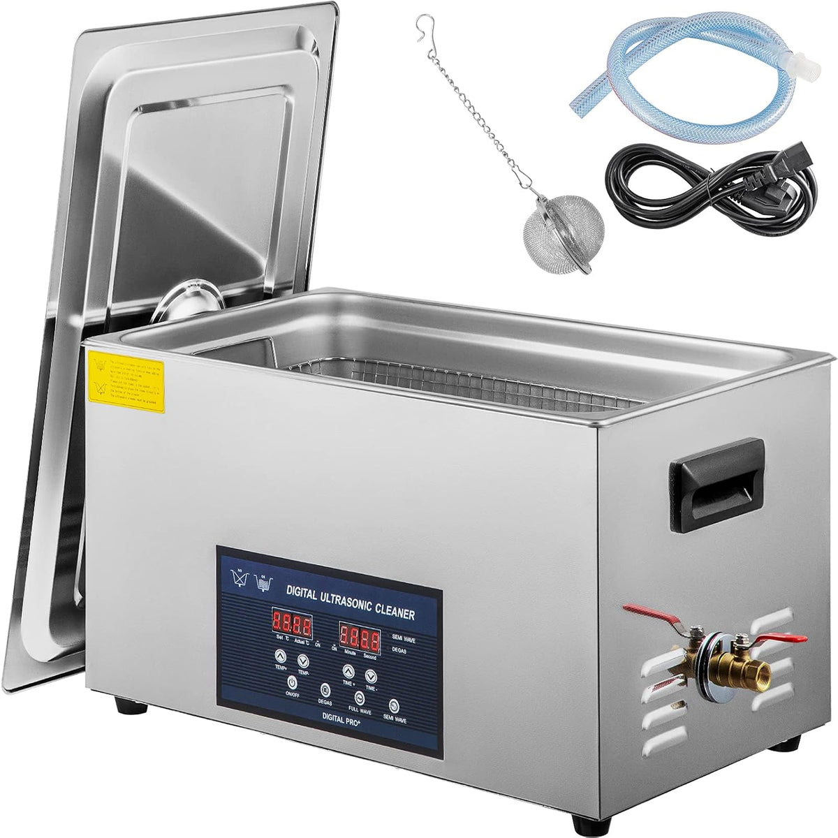 VEVOR, Attrezzi per la pulizia, 30 L, 600 W, 220 V, Argento, acciaio inox