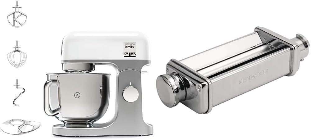 Kenwood, Robot da cucina, KMX750WH, 5 Litri, Argento, acciaio inox