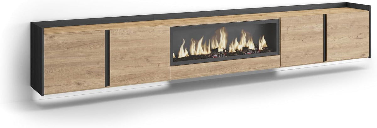 Skraut Home, Smart TV, 103 cm, 50 cm, 35 cm, Nero, alluminio, illuminazione LED, telecomando