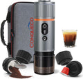 CONQUECO, Macchina da caffè, 12 V, 50 ml, Nero/Argento